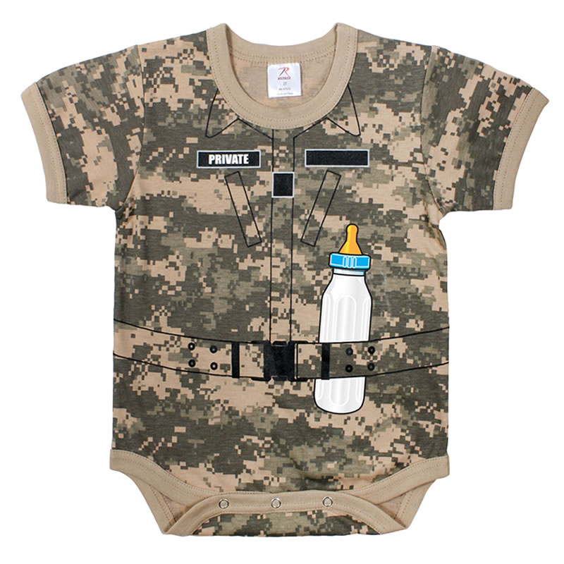 Army Ropa Militar Bebe Camuflado Body Bebe Militar Conjunto