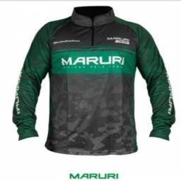 CAMISETA DE PESCA  MARURI GRIS CON VERDE