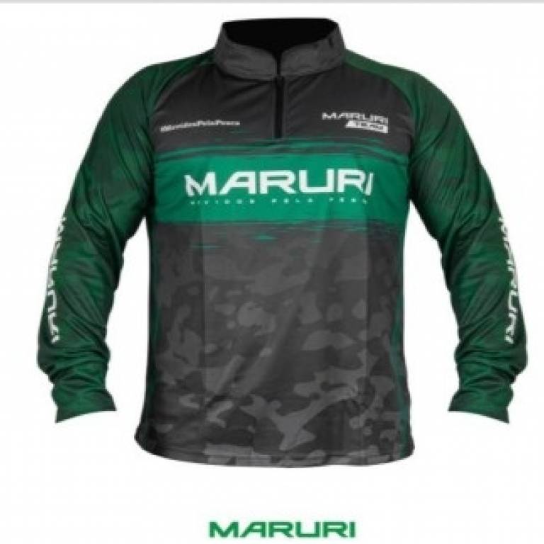 CAMISETA DE PESCA  MARURI GRIS CON VERDE